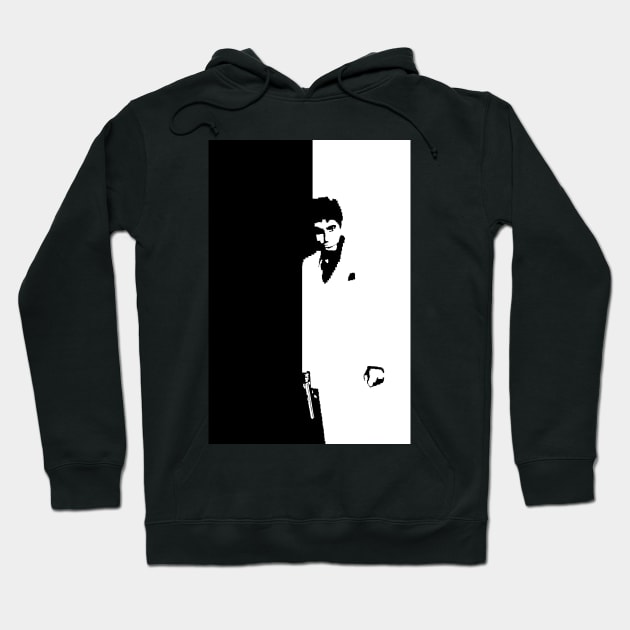 Scarface pixel / 8-bit Hoodie by drkvizcarra